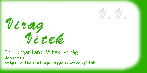 virag vitek business card